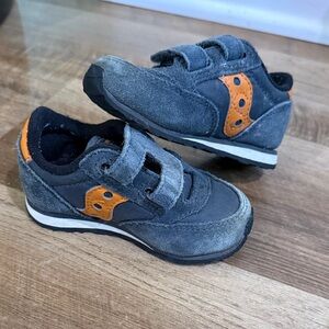 Saucony Kids' Charcoal and Tangerine Sneakers